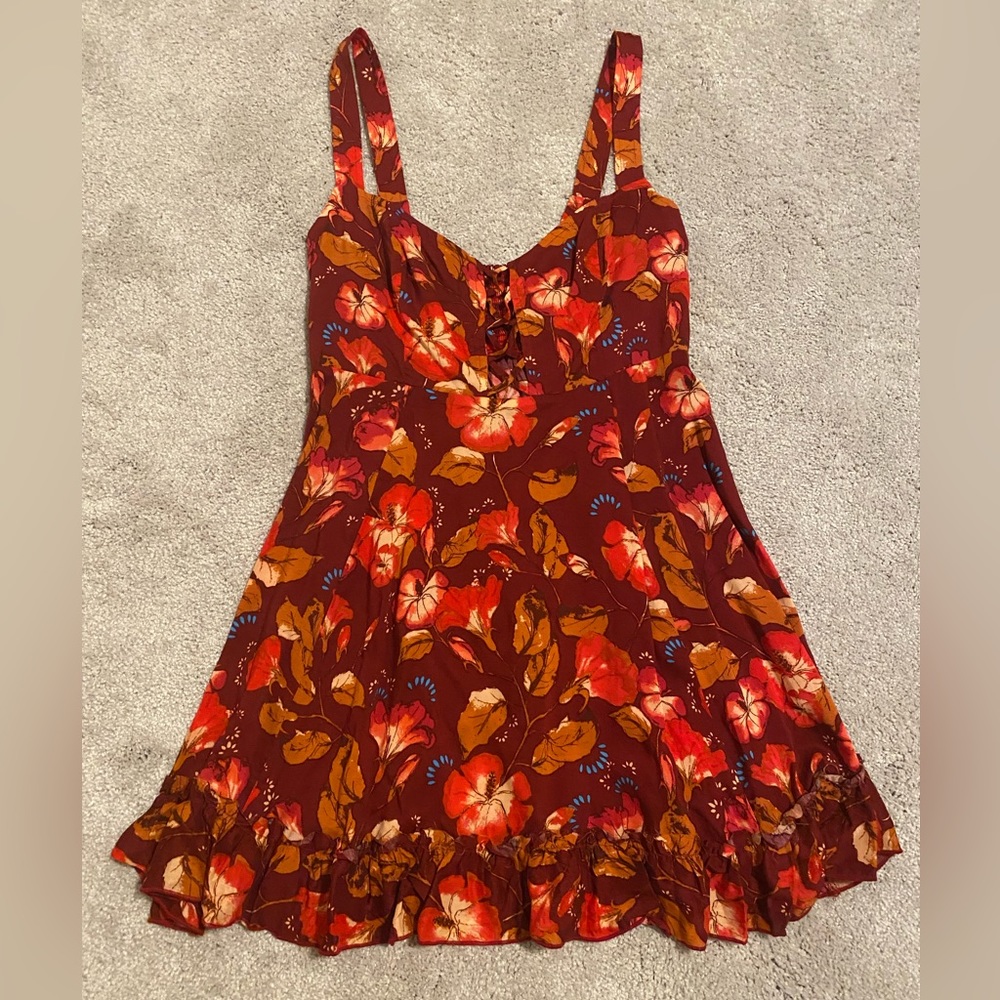 Free People Floral mini dress